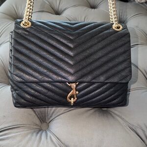 Rebecca Minkoff Black Chevron Shoulder Bag